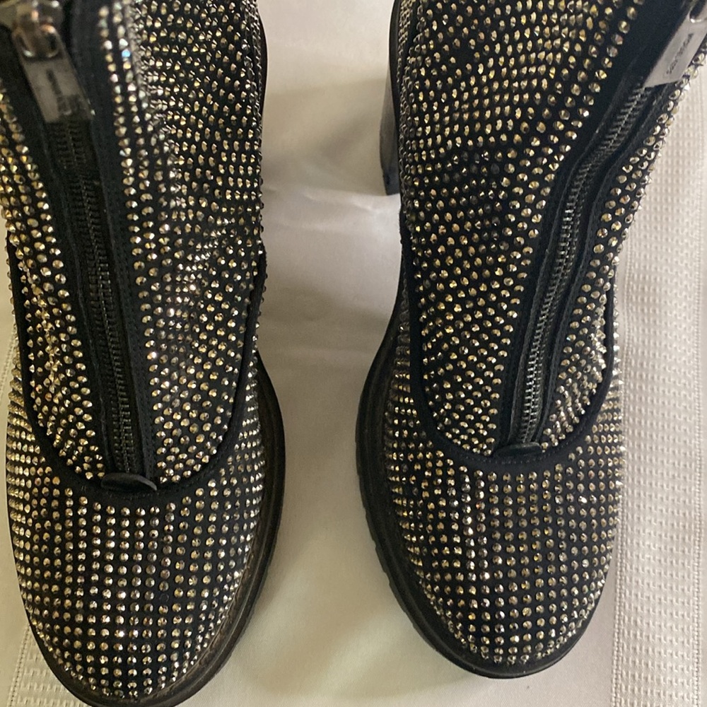 Michael Kors Black Studded Platform Ankle Boots - Picture 7 of 7